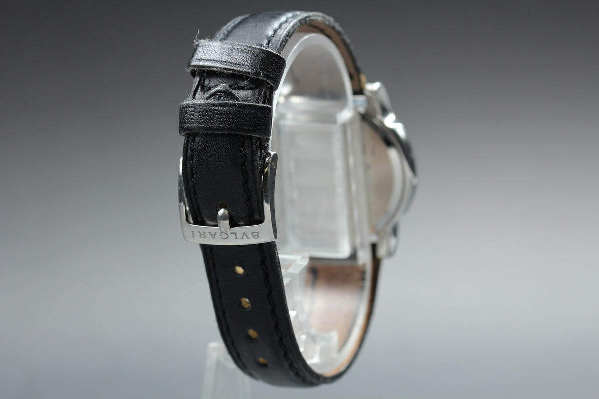 New Batt BVLGARI Solotempo ST29S Quartz Black Women's Watch 29mm JAPAN Box