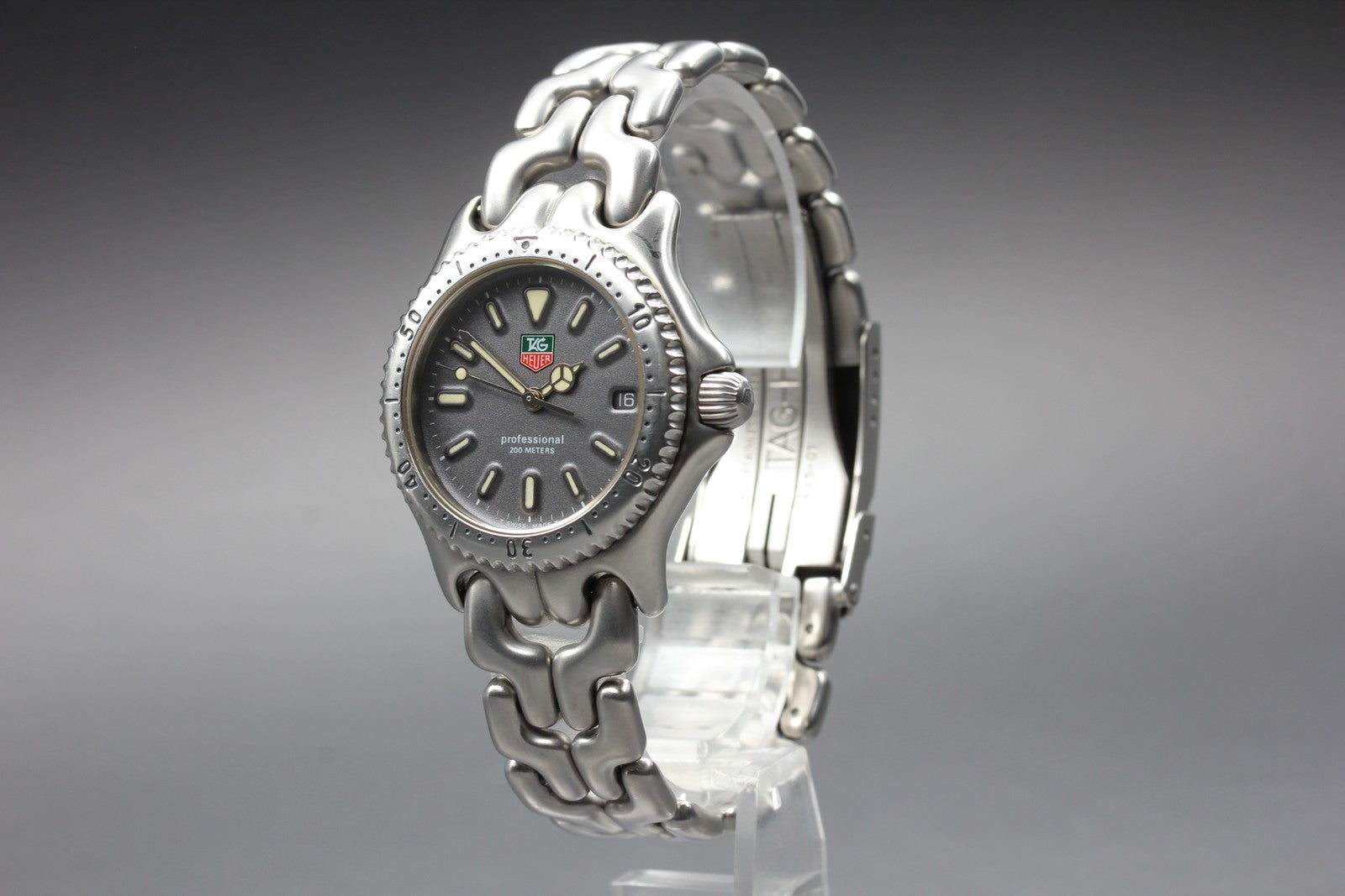 TAG HEUER SEL Professional S99.213K Quartz Gray Dial Men's Watch 33mm JAPAN