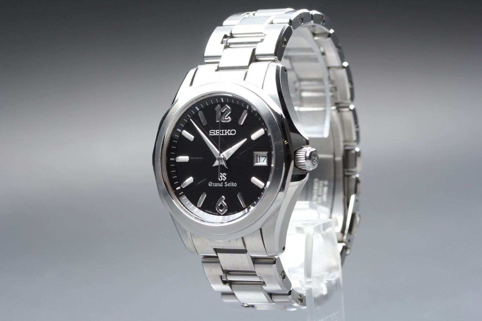 Grand Seiko GS 9F62-0A60 SBGX035 Black Dial 37mm Quartz Men's Watch JAPAN