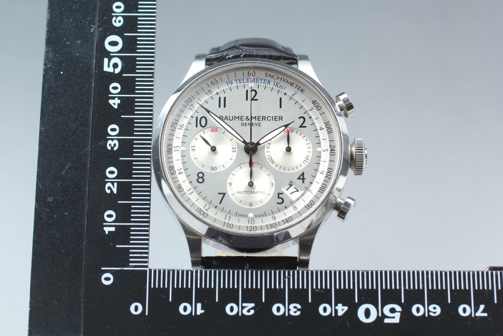 BAUME&MERCIER Capeland 65716 Automatic Chronograph Date Men's Watch 44mm Exc+5