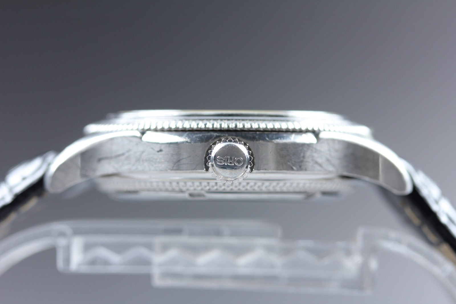 Vintage Oris Pointer Date 7465B Automatic White Dial Men's Watch 36mm JP Exc+5