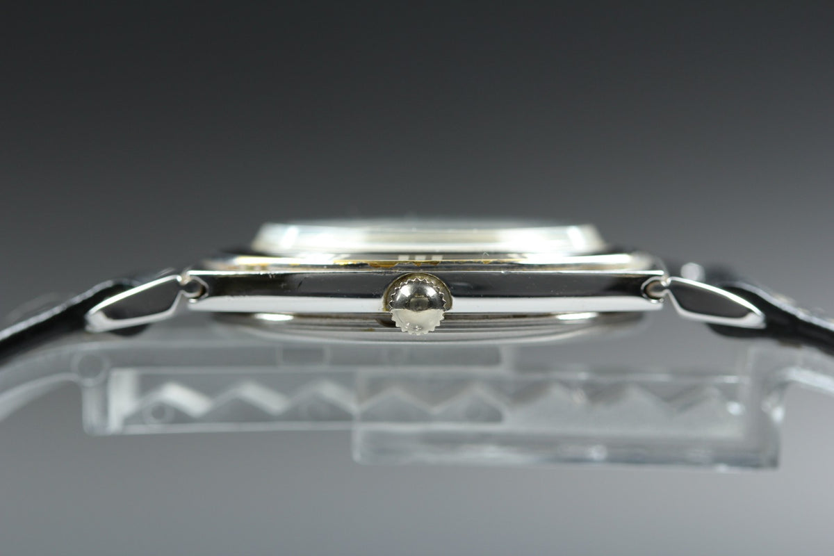Vintage Hamilton piping Rock Quartz 18k White Gold EP Women's Watch 29mm JAPAN