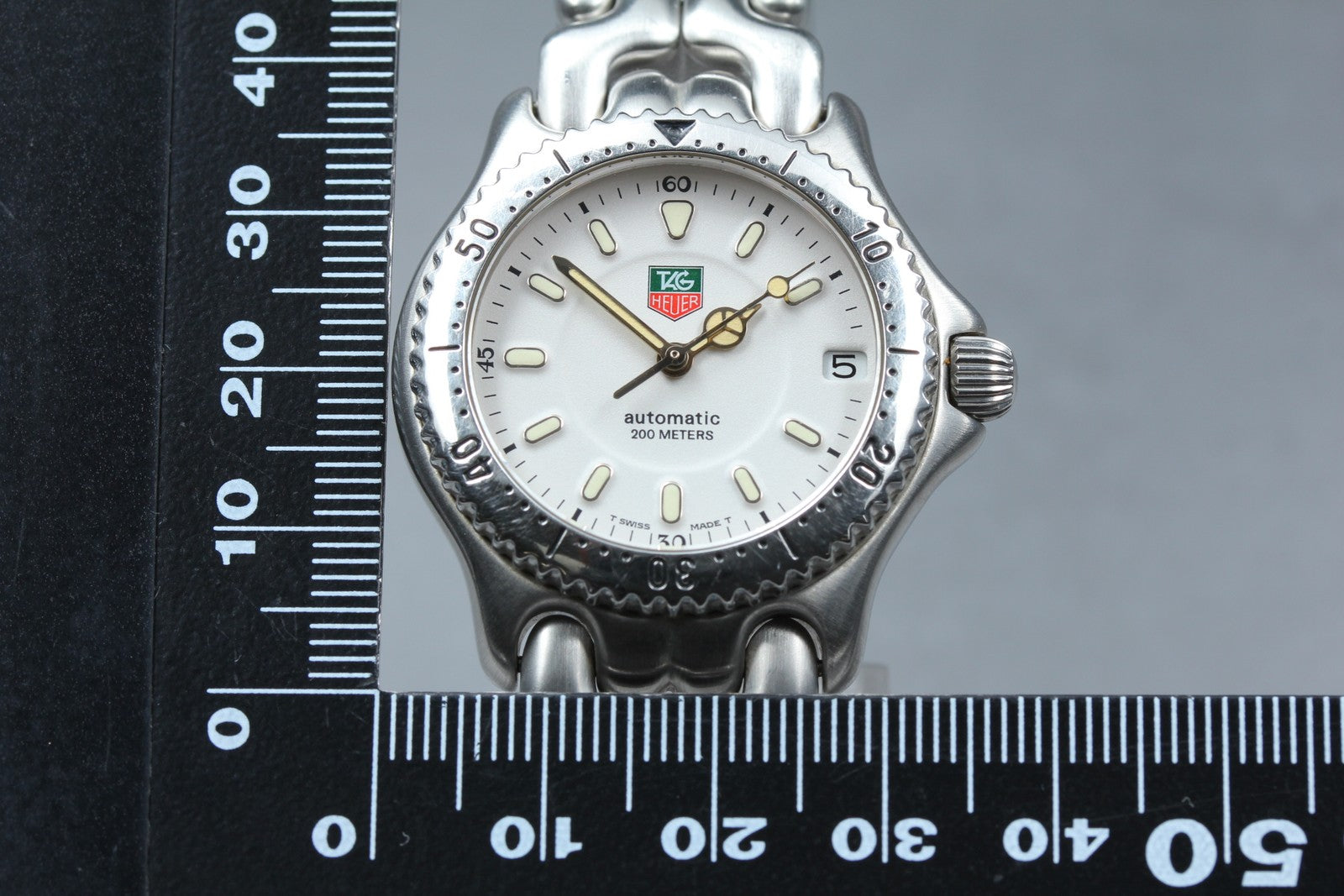 TAG Heuer SEL S89.713 Automatic Silver Dial Date Women Watch 33mm JAPAN Exc+5