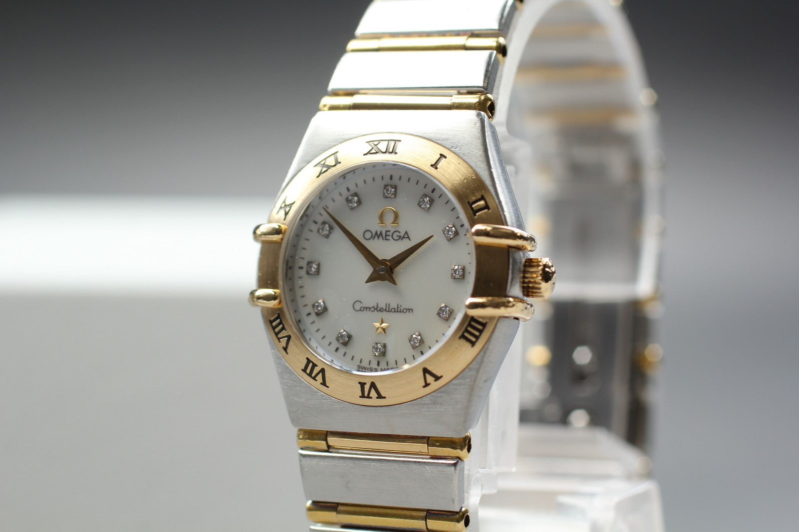 OMEGA Constellation Mini 795.1203 12P Diamond 22mm Gold Quartz Women's Watch