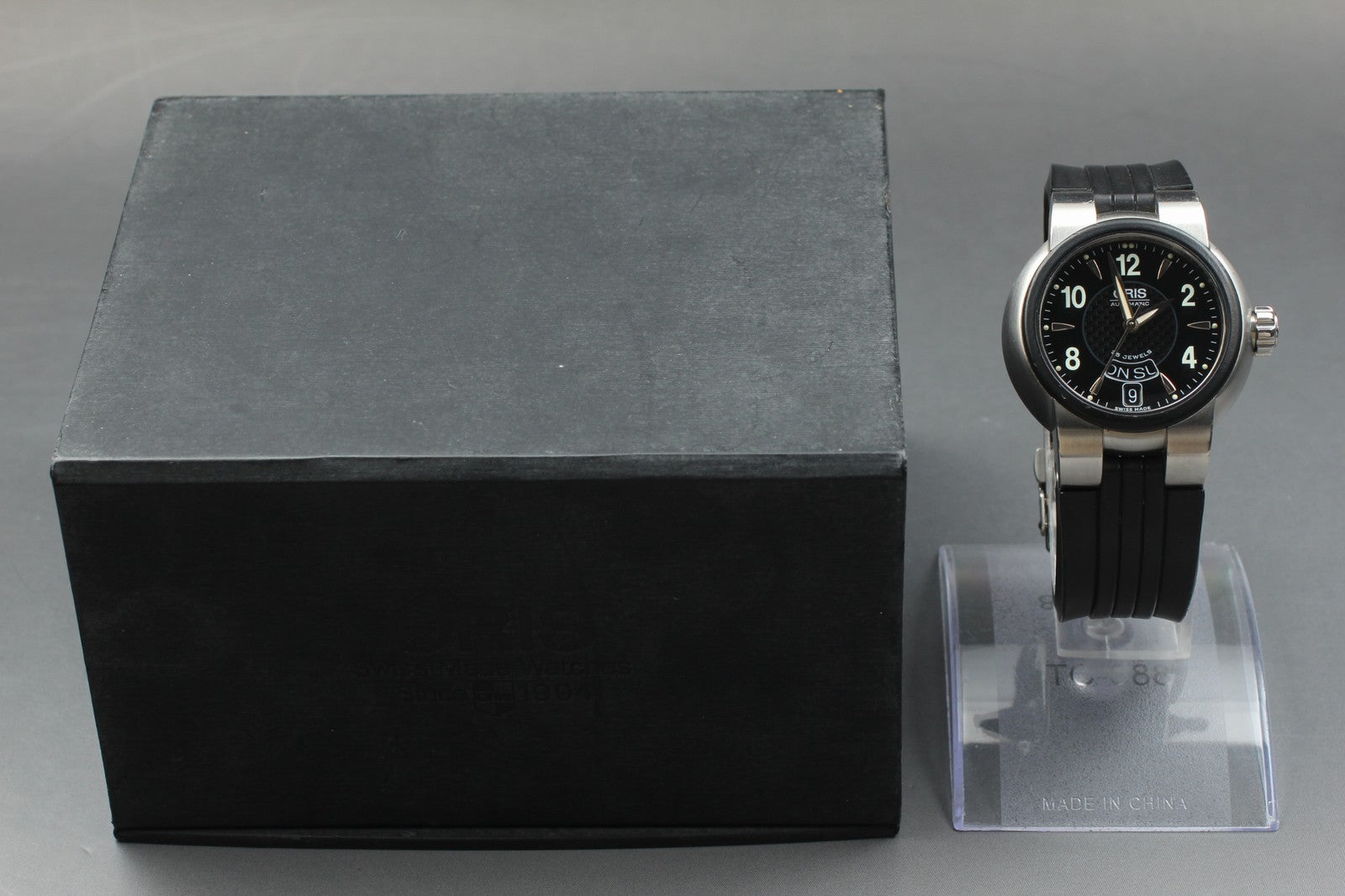 ORIS TT1 7523-44 Black Dial Automatic Day/Date Boy's Watch 37mm JAPAN Box