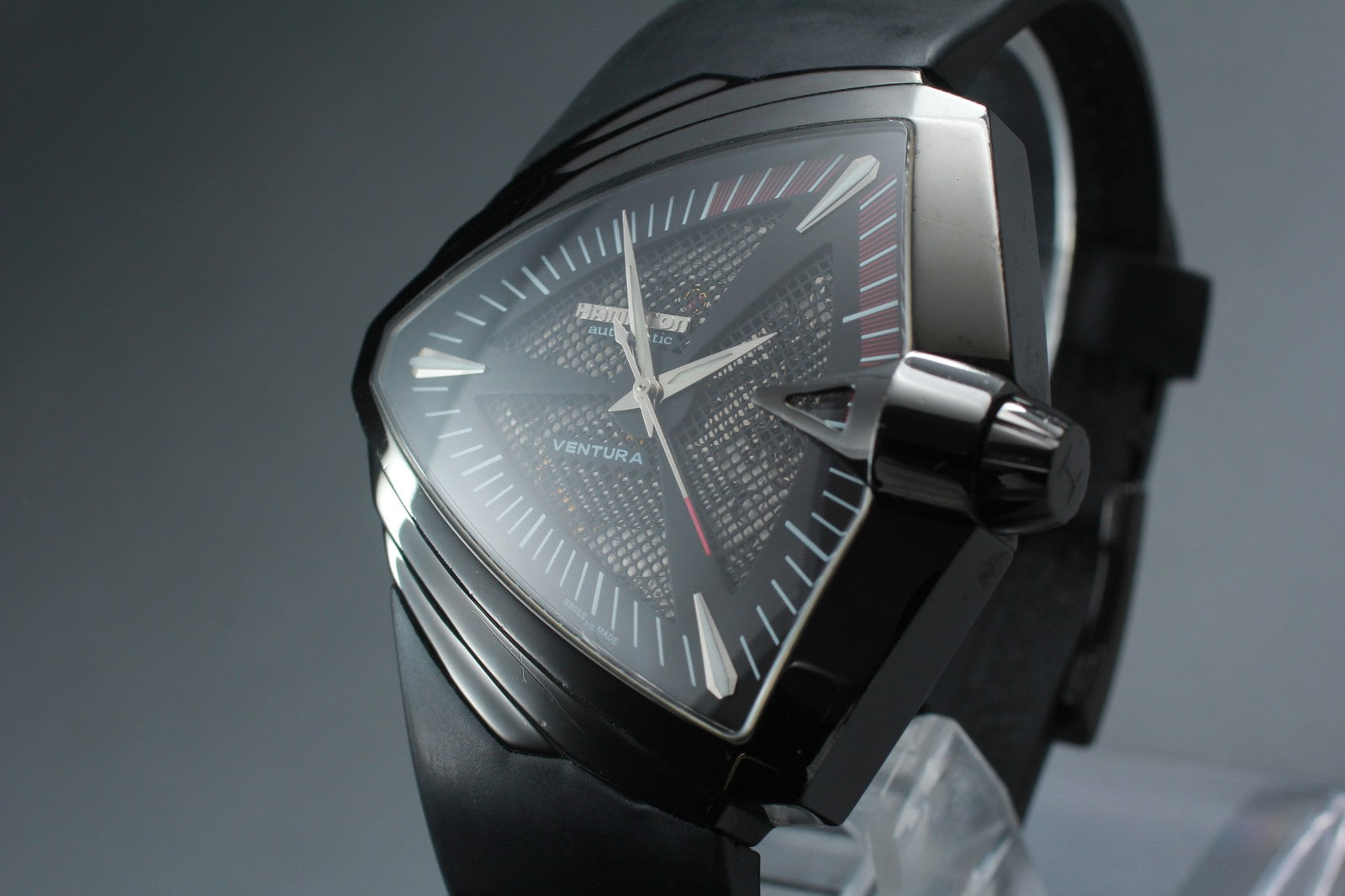 Exc+5*Box HAMILTON Ventura XXL Elvis Presley Automatic Black Men's Watch 46mm JP