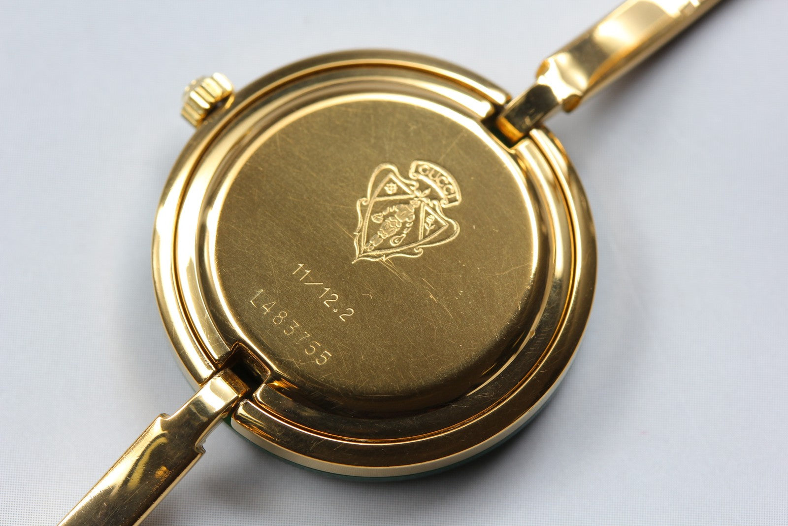 Gucci Change Bezel 11/12.2 Gold Gucci Sherry Line Bezel Women's Quartz Watch