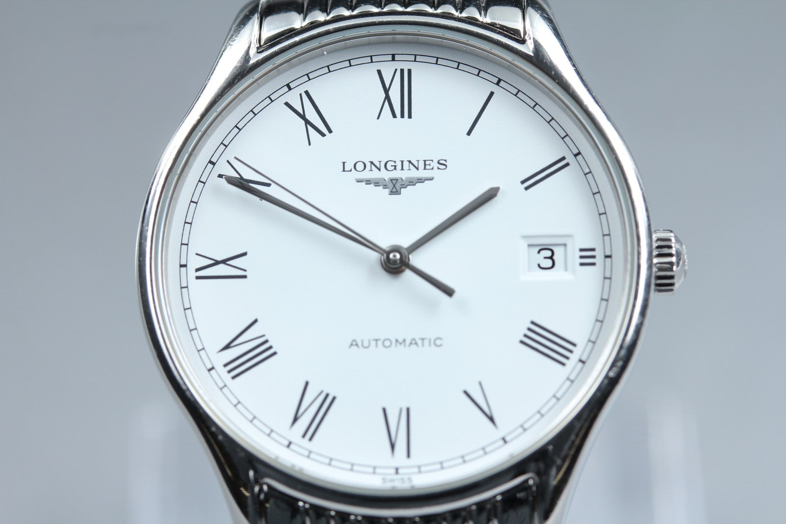 LONGINES Lyre L4.860.4 Automatic Date White Dial Men's Watch 35mm JAPAN Exc+5