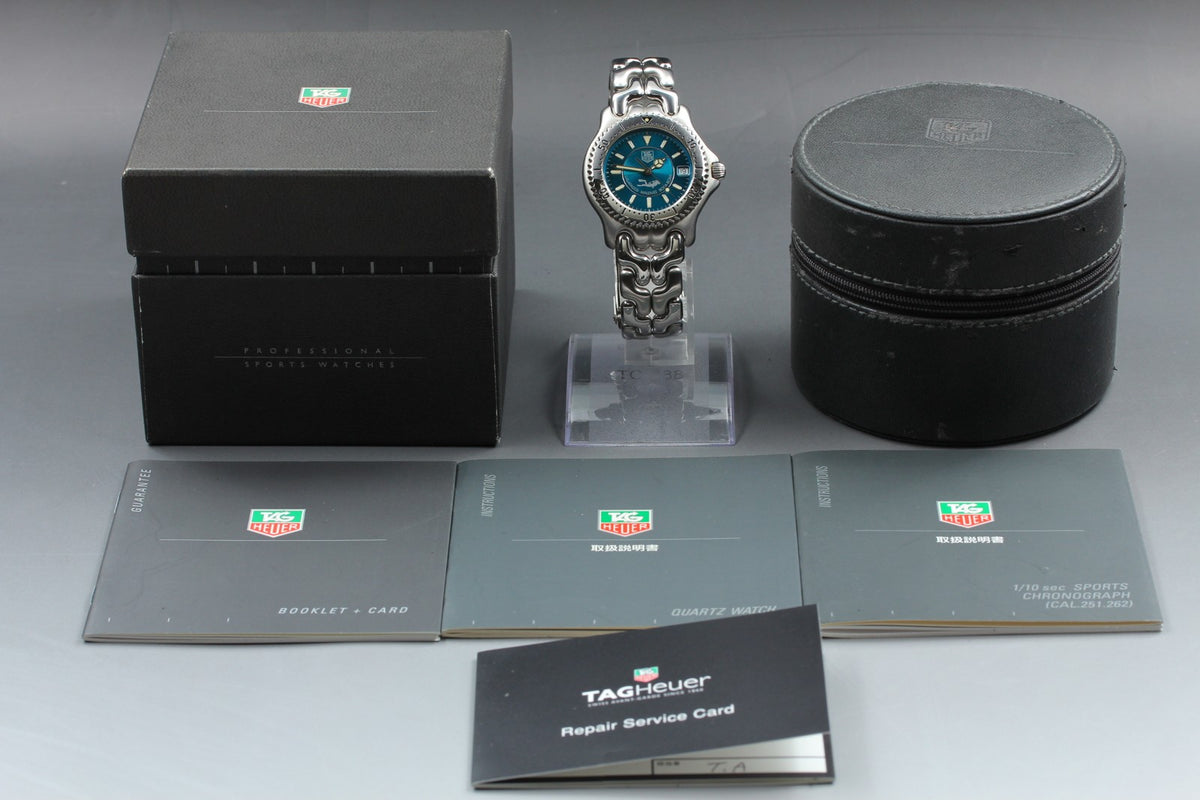 Rare Limited Edition TAG HEUER SEL WG111K Quartz Green Men's Watch 36mm JP Box