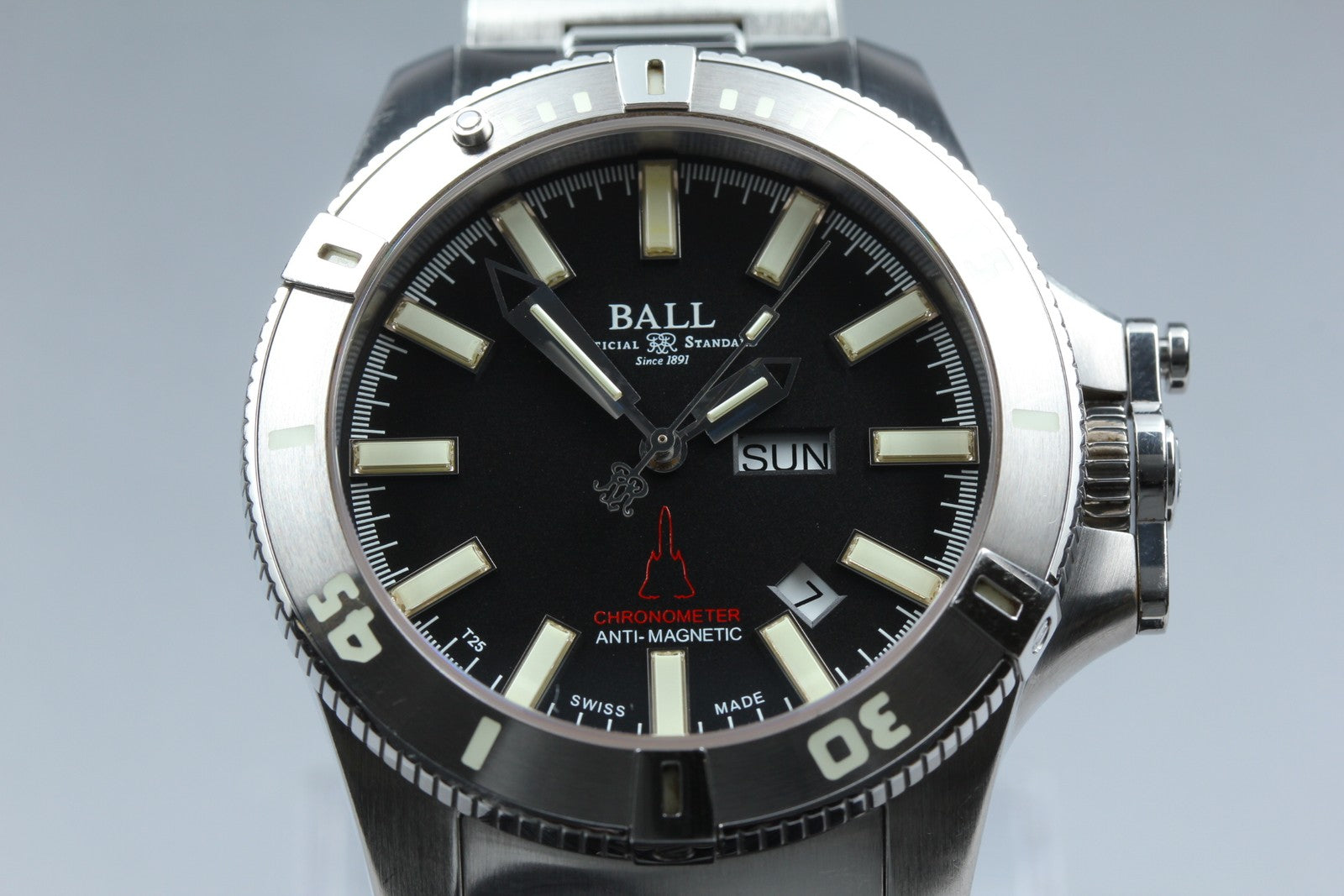 Exc+5*Box BALL Engineer Hydrocarbon DM2036A Black Automatic Men's Watch 44mm JP