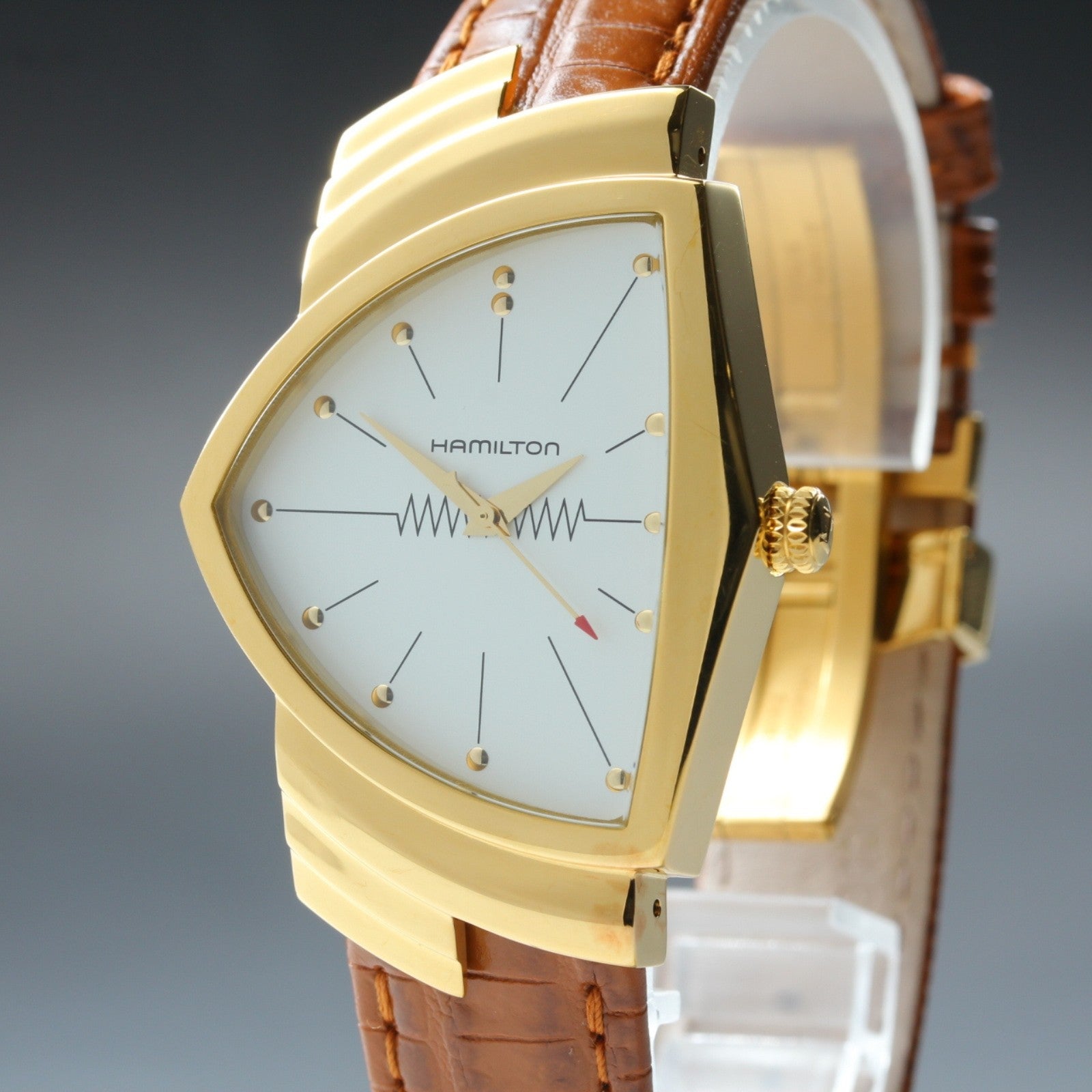 New Batt Hamilton Ventura H243010 H600243100 White Quartz Men's Watch 32mm Box