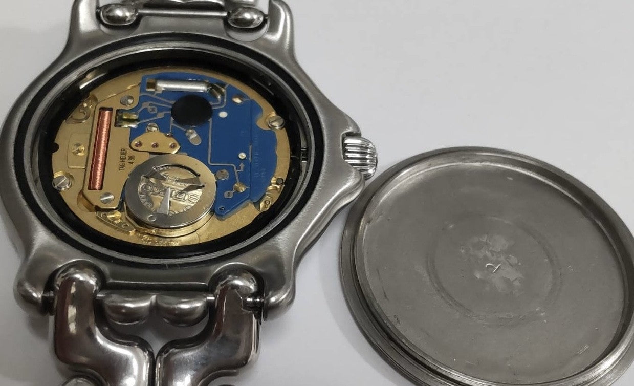Vintage TAG HEUER SEL WG111A Quartz Blue Dial Men's Watch 36mm JAPAN Box