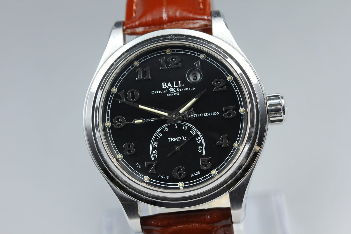 Ball Trainmaster NT1050D Automatic Black Dial Date Men's Watch 41mm From JAPAN