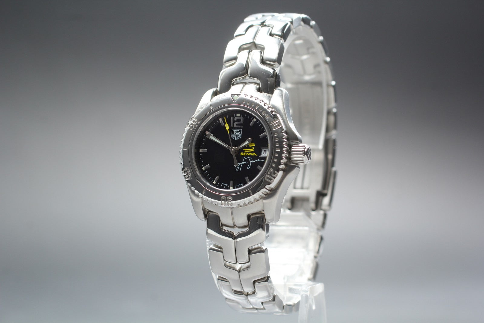 TAG HEUER Link WT141N Quartz Black Dial Women's Watch 26mm From JAPAN Box