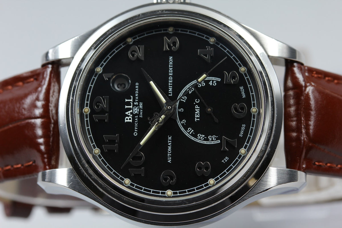 Ball Trainmaster NT1050D Automatic Black Dial Date Men's Watch 41mm From JAPAN