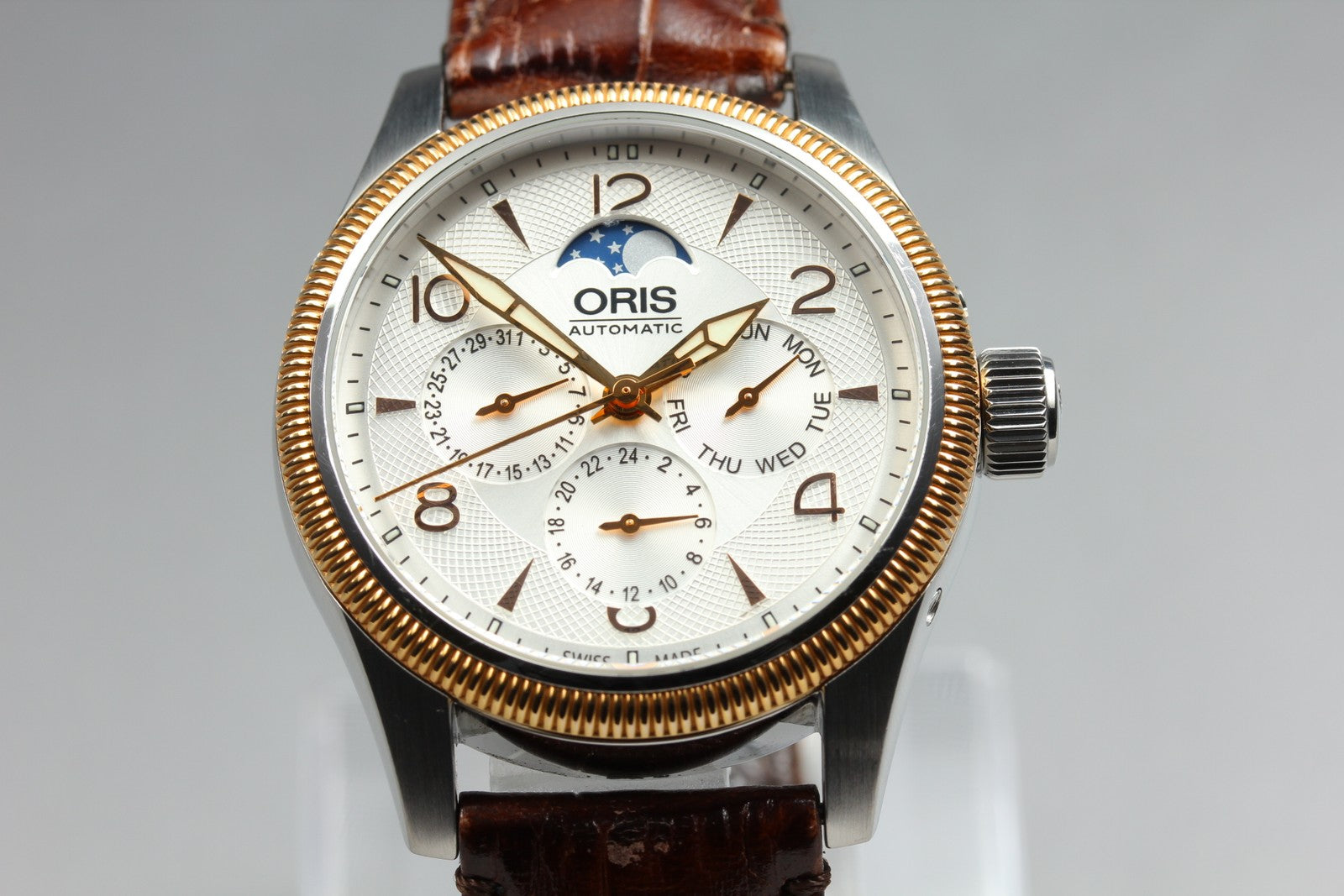 ORIS Big Crown Complication 7678-43 Moonphas 39mm Gold Brown AT Men's Watch
