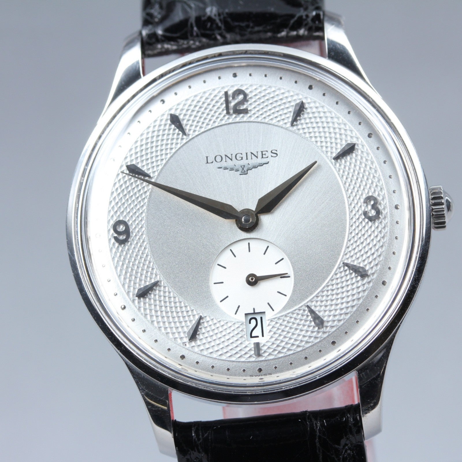 LONGINES Longines Grand L4.685.4 Silver Automat Men's Watch 35mm From JAPAN