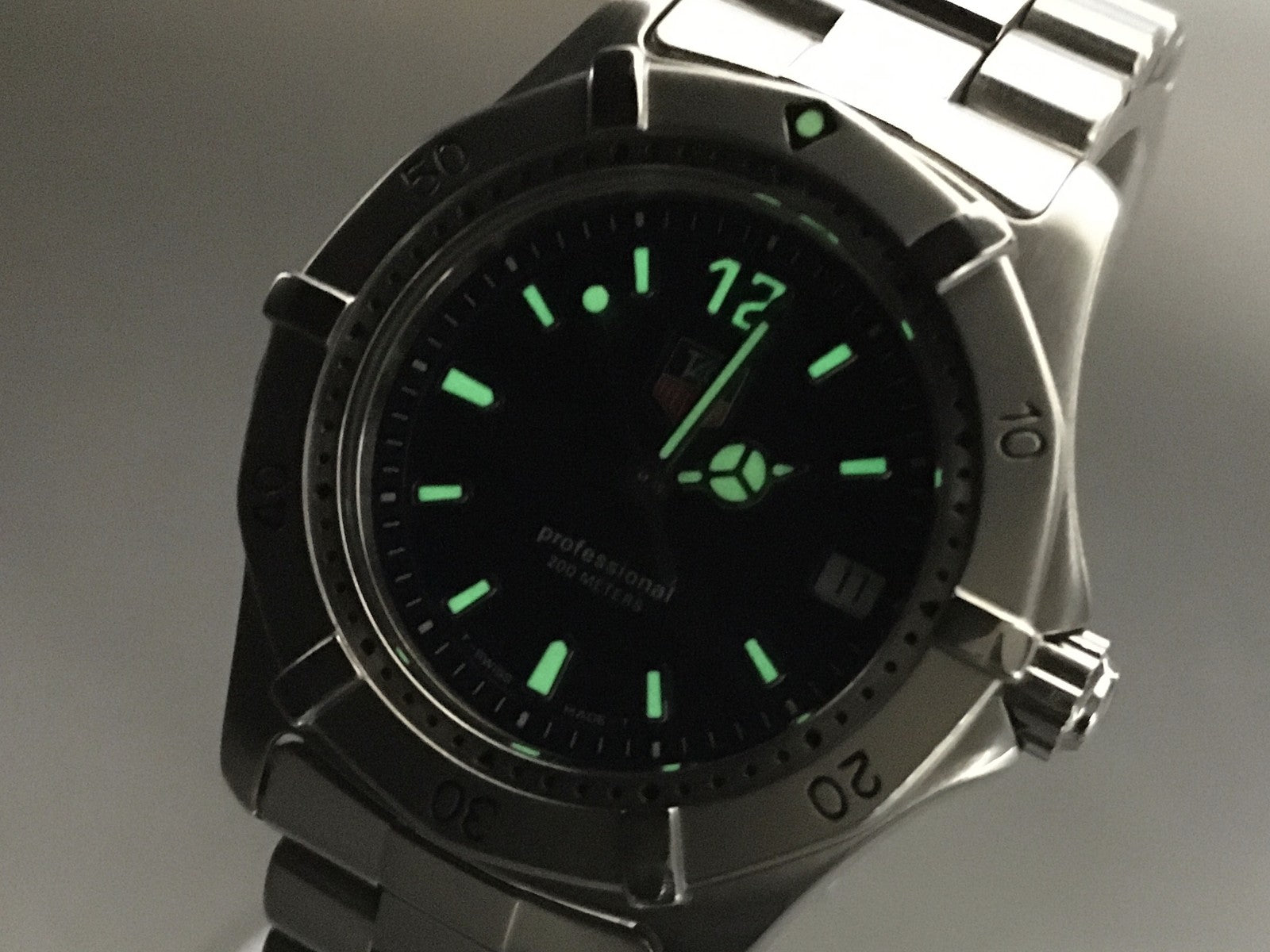 Battery replaced TAG HEUER Professional 200m WK1213 Blue Men's Watch 35mm JAPAN