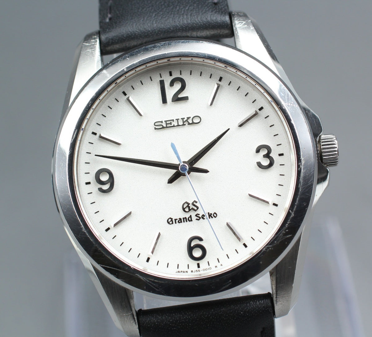 GRAND SEIKO 8J55-0010 SBGF009 GS 35mm White Black Quartz Men's Watch JAPAN