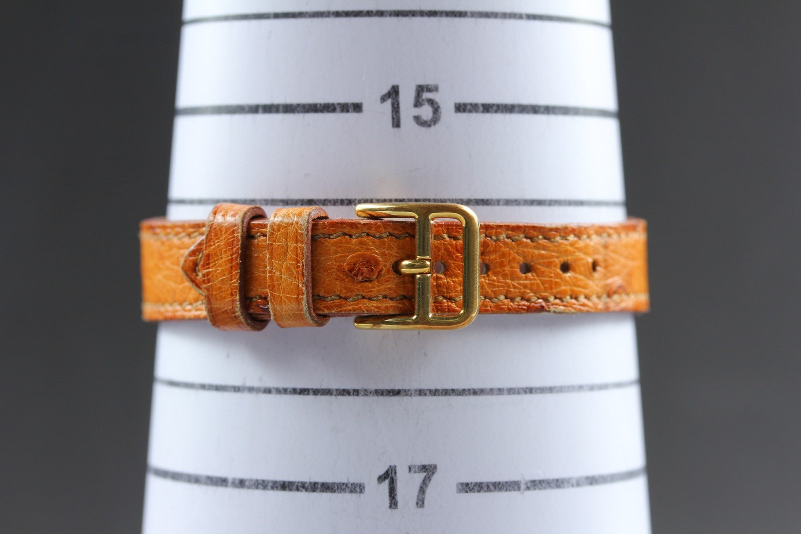 Vintage HERMES Sellier SE4.220 Gold Brown "Z" 24mm Woman's Quartz Watch