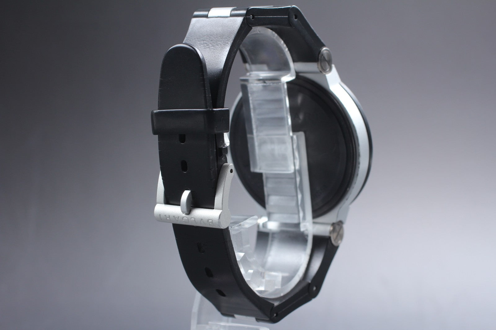 BVLGARI Diagono AL44TA Black Dial Automatic Date Men's Watch 44mm JAPAN
