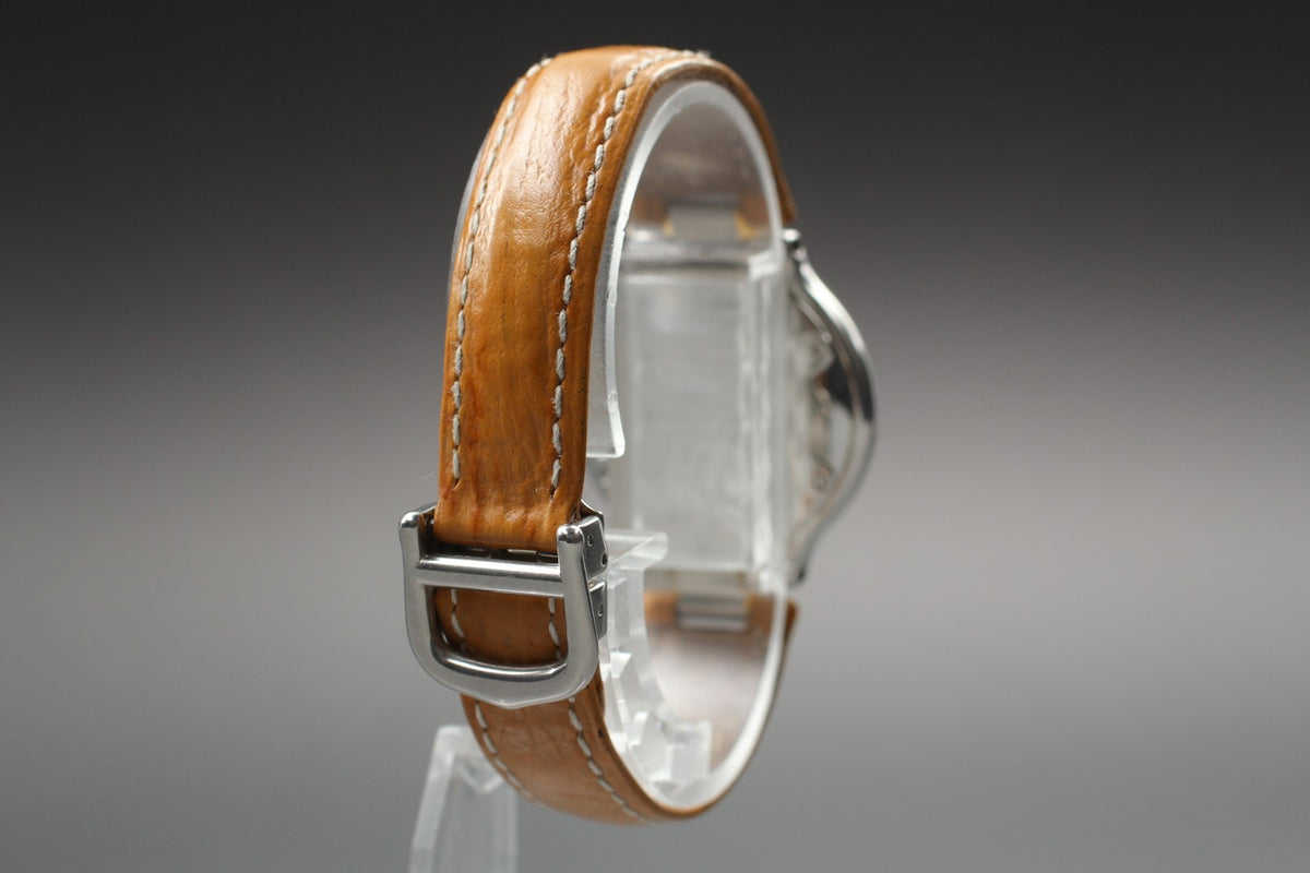 Vintage Cartier Must De 21 1340 Silver Quartz Women's Watch 27mm JAPAN Box