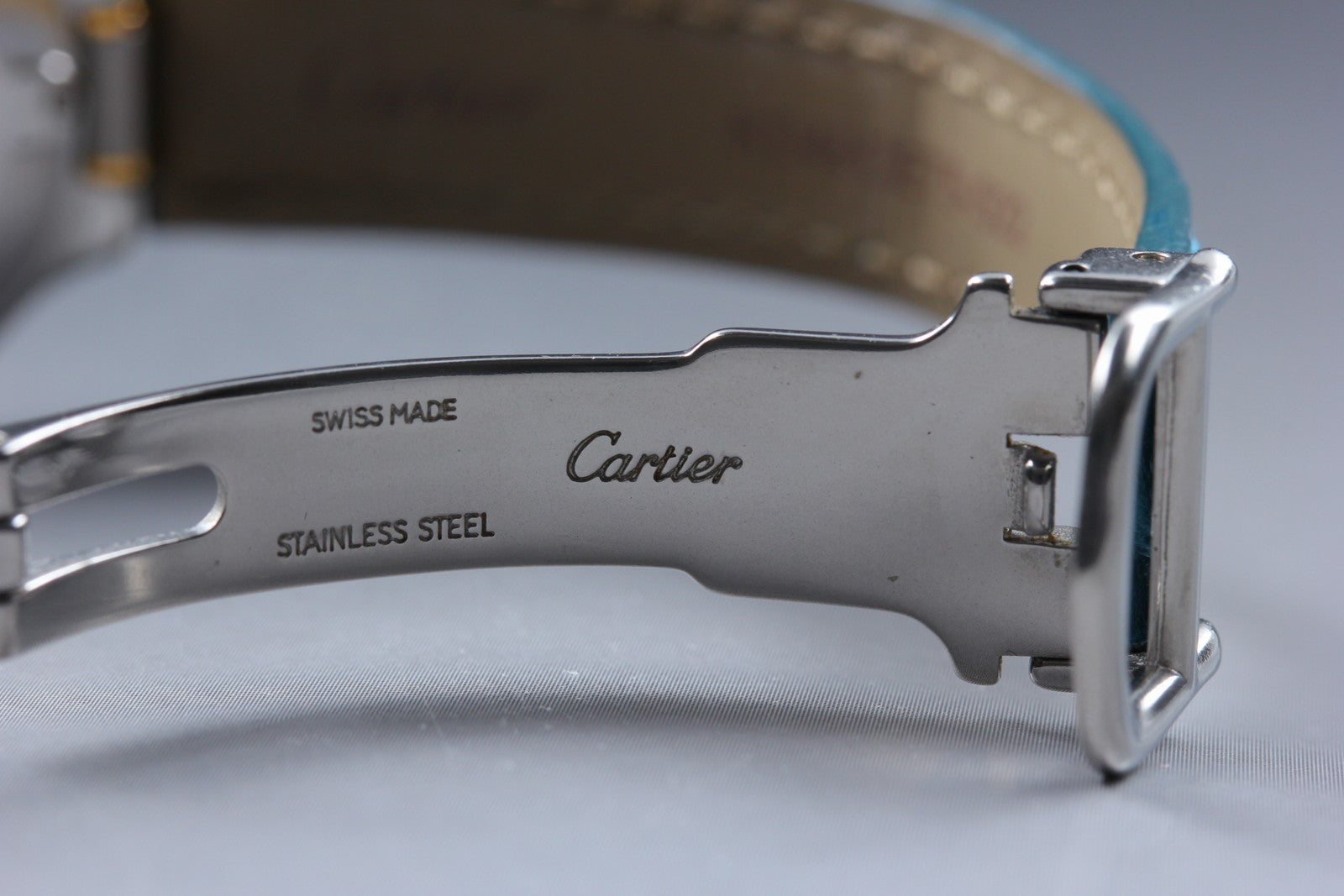 Exc+5 Box Cartier Must de Cartier 21 1340 Blue Silver 27mm Women's Quartz Watch