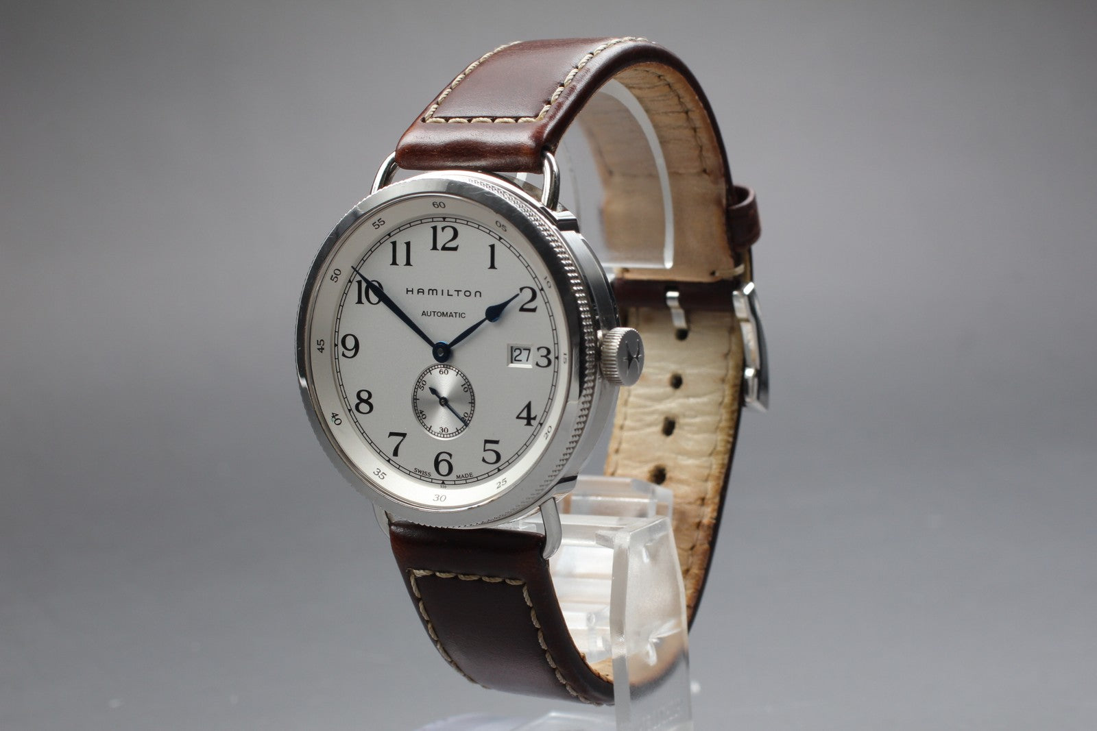 Exc+5* Hamilton H784650 Silver Stainless Steel Automatic Men's Watch 40mm JAPAN
