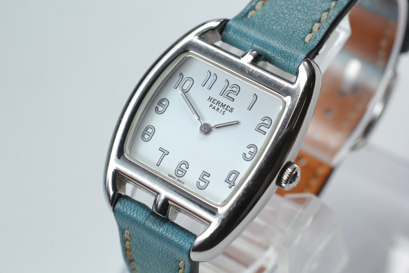 New Batt* HERMES Cape Cod Double Tour CT1.210 Quartz White Women's 27mm JAPAN