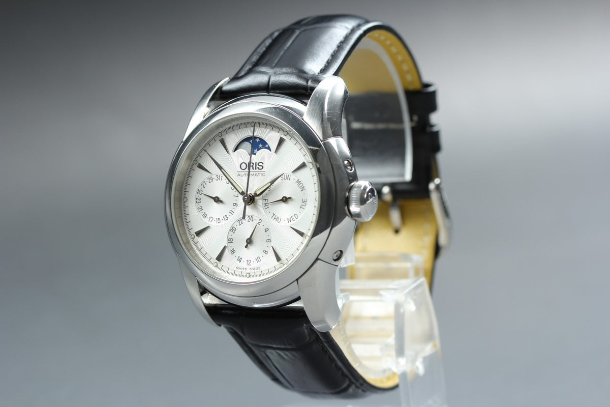 ORIS Artelier Complication 7554 Moon Phase Silver Black 38mm Quartz Men’s Watch