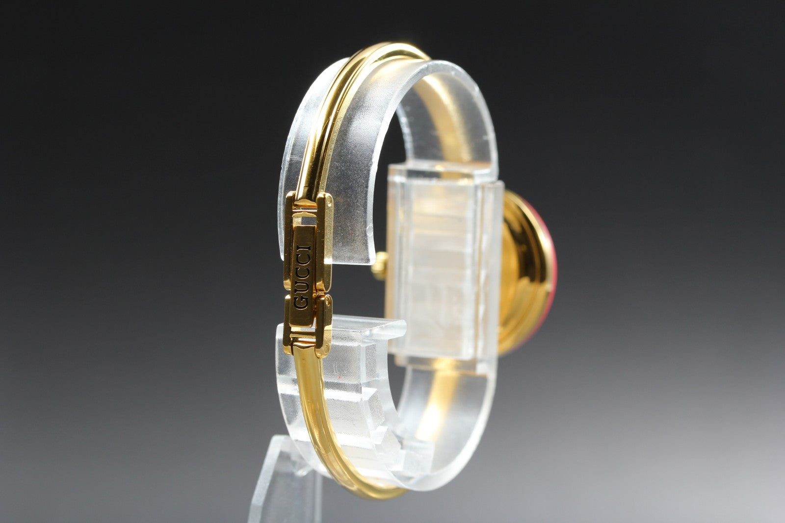 Vintage Gucci Change Bezel 11/12.2 Pink Bezel Gold Women's Quartz Watch
