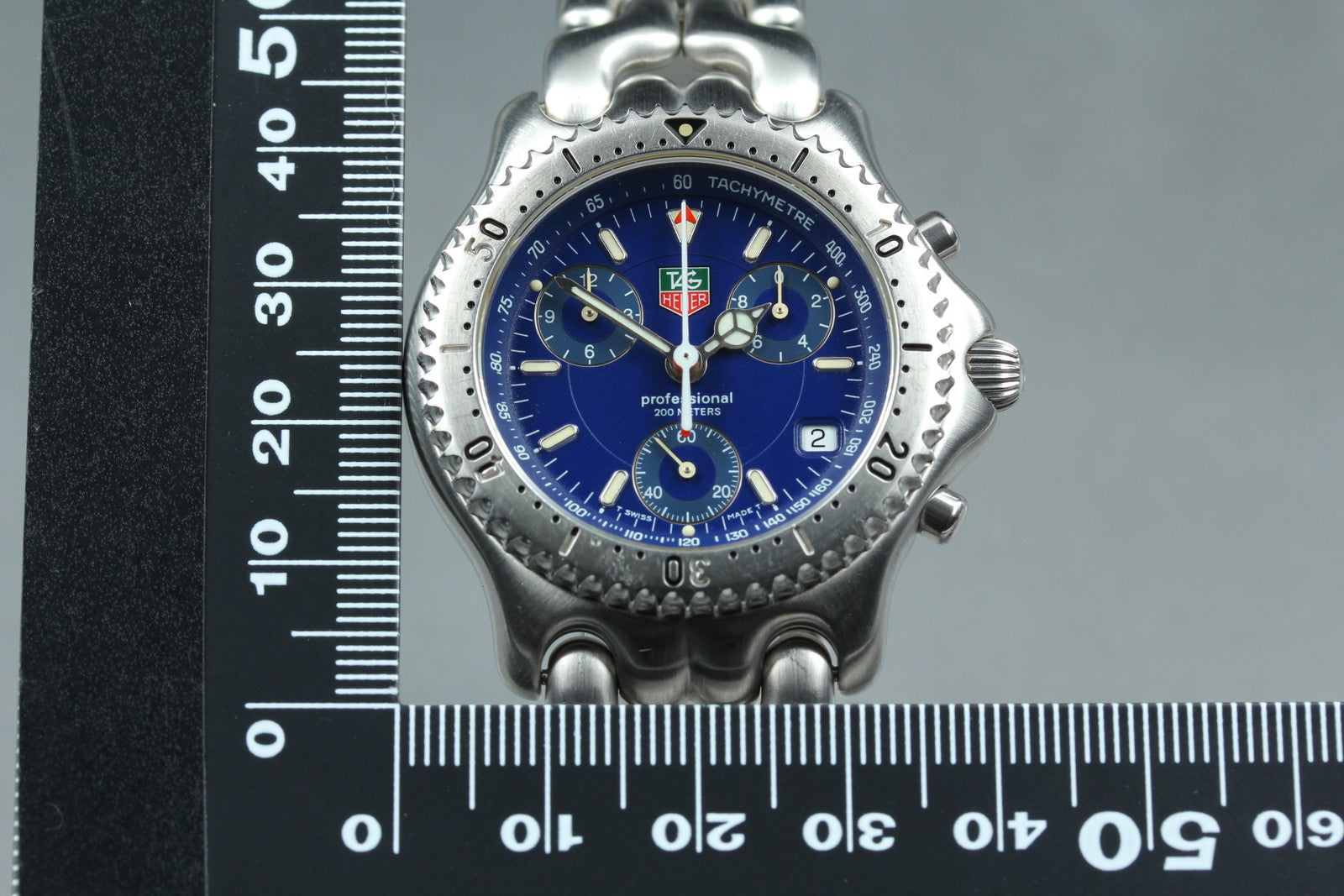 TAG Heuer SEL Professional CG1114 Quartz Chronograph Blue Men's Watch 37mm JP