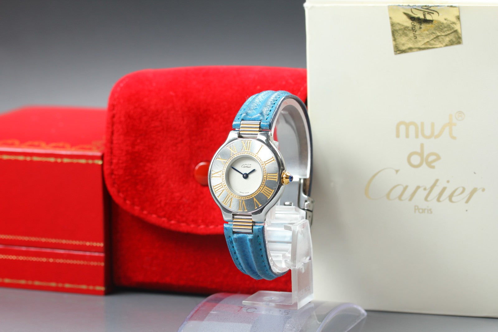 New Batt Cartier Must de Cartier 21 125000P Quartz Women's Watch From JAPAN Box