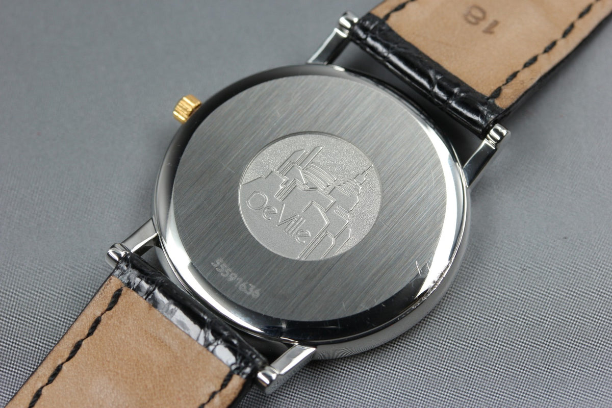 OMEGA De Ville Cal.1532 Quartz White Dial Date Men's Watch 32mm JAPAN Box