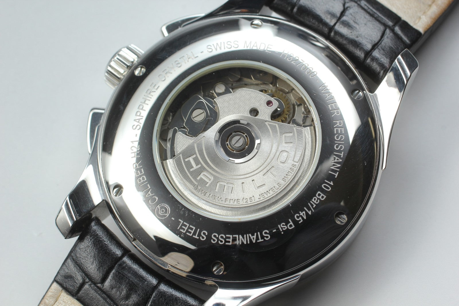 Exc+5* Box HAMILTON Jazzmaster Maestro H327660 Automatic Black Men's Watch JP