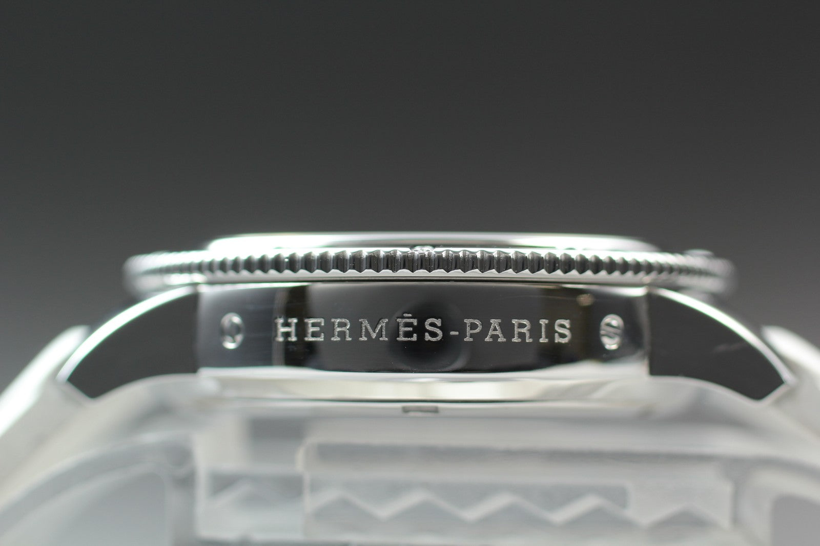 New Batt HERMES Clipper CP2.430 Quartz White Chronograph Men’s Watch 36mm JP Box
