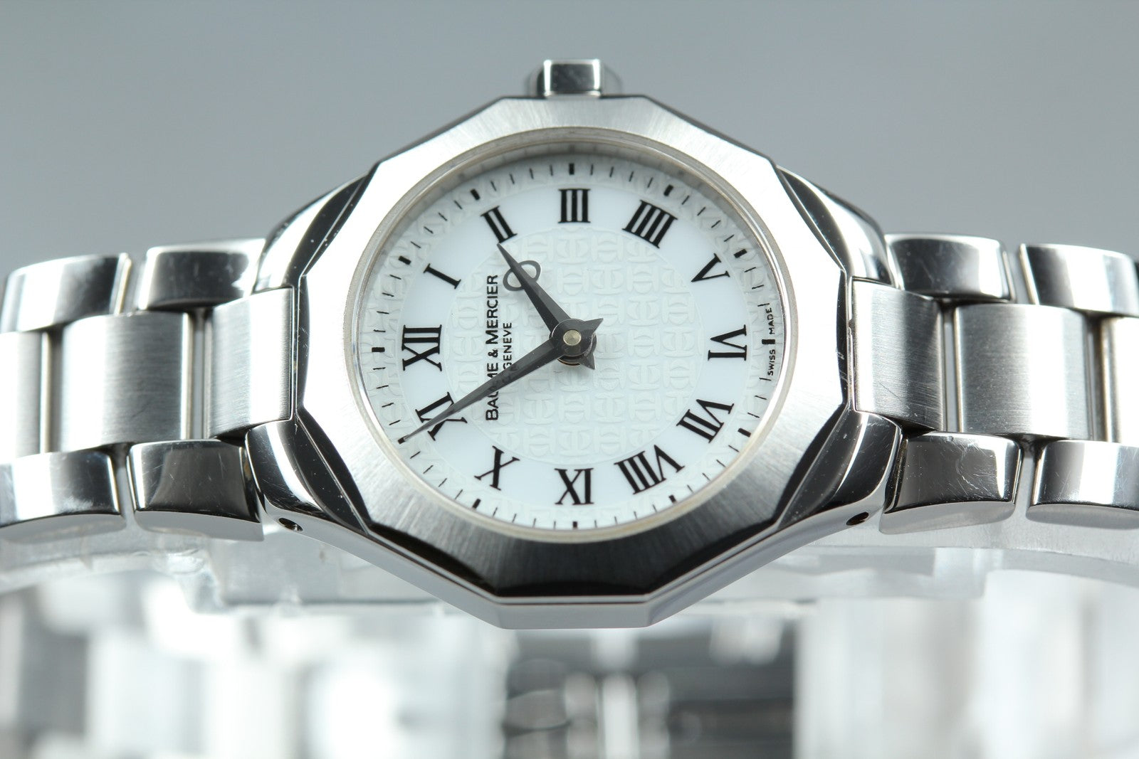 BAUME&MERCIER Riviera 65505 Quartz White Dial Women's Watch 22mm JAPAN Box