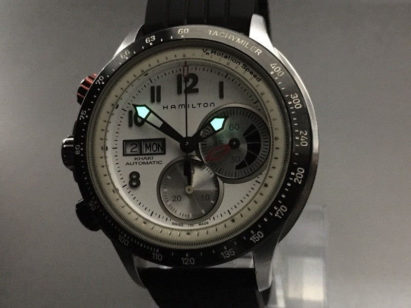 Hamilton Khaki Tachymiler H717260 Automatic Chronograph Men's Watch 45mm JAPAN