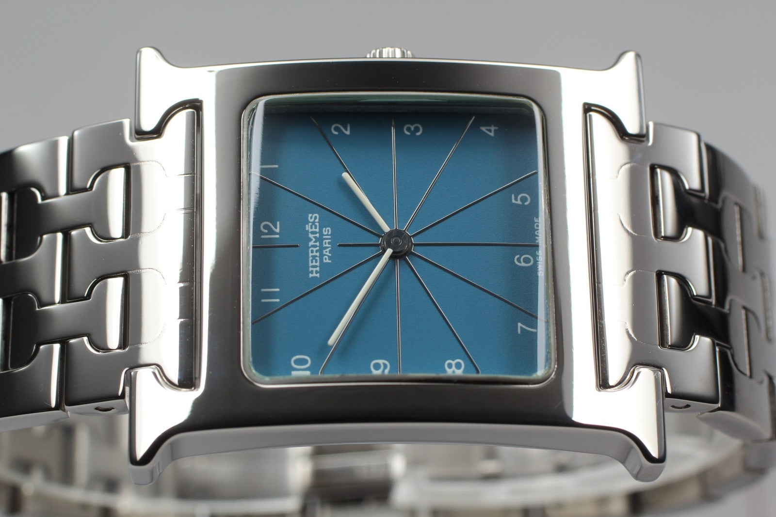HERMES H Watch HH1.510 Blue Dial Quartz Unisex Watch 26mm JP Box From JAPAN