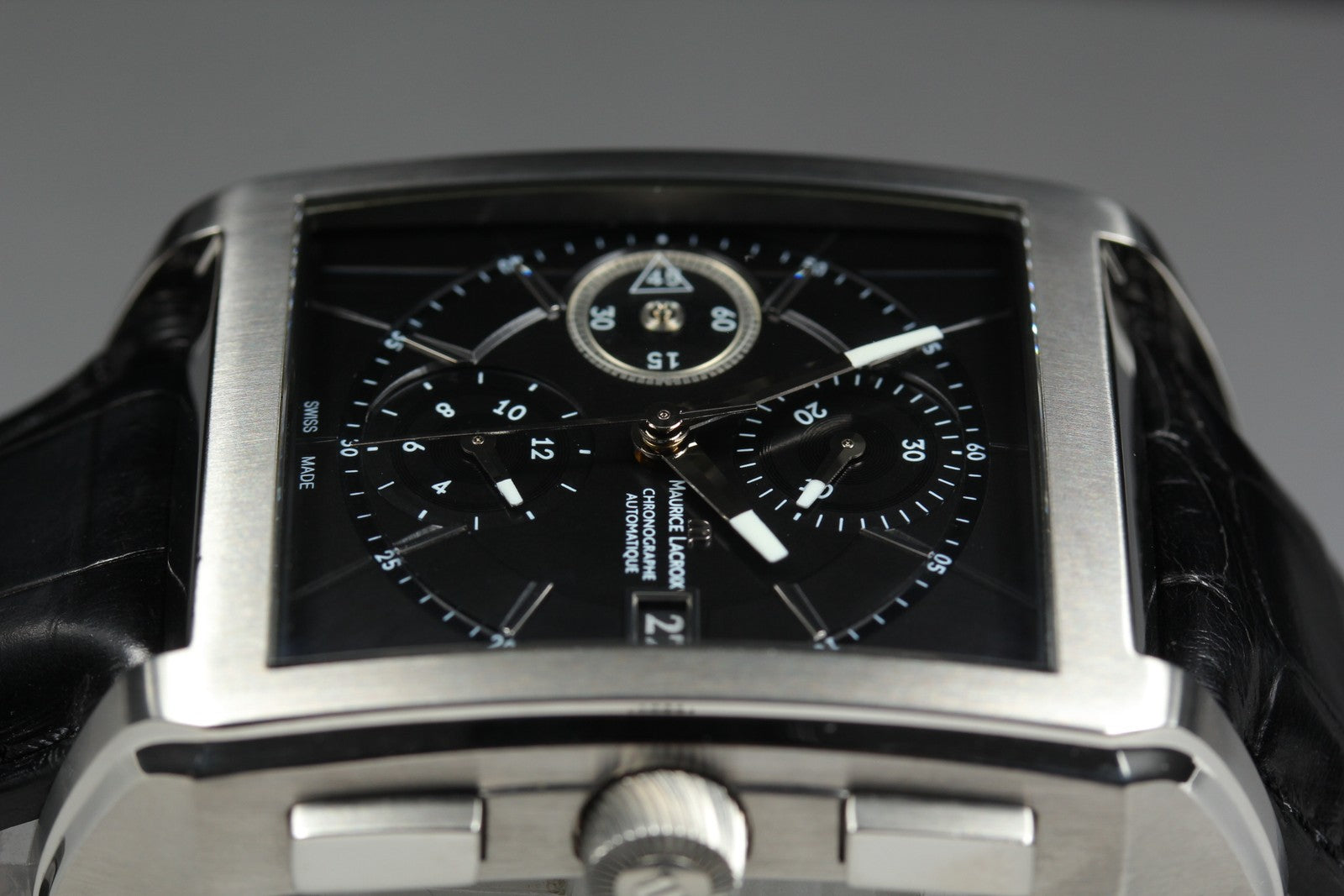 Maurice Lacroix Cronograph PT6197-SS001-330 Automatic Men's Watch 37mm JAPAN Box