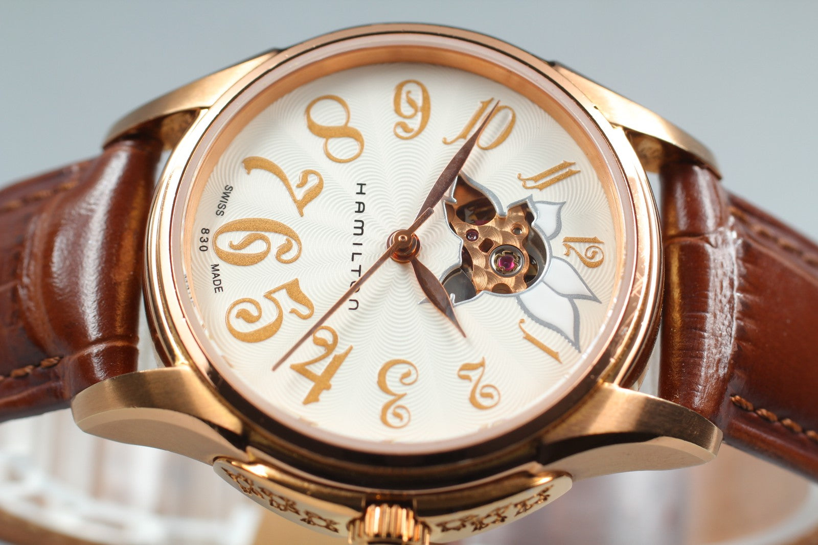 Exc+5*Box Hamilton Jazzmaster H323451 White Automatic Women's Watch 34mm JAPAN