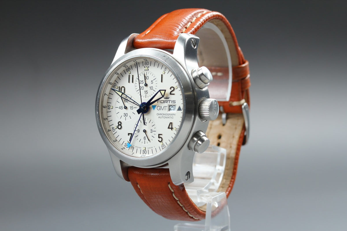 FORTIS B-42 Flieger GMT 637.10.172 Chronograph Automatic Men's Watch 42mm JAPAN