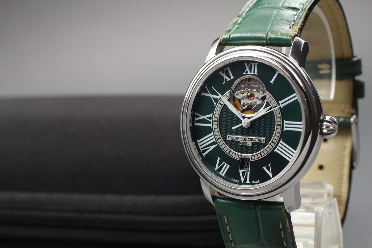 Limited FREDERIQUE CONSTANT FC-315DGS3P6 Green Automatic Men's Watch 38mm JAPAN