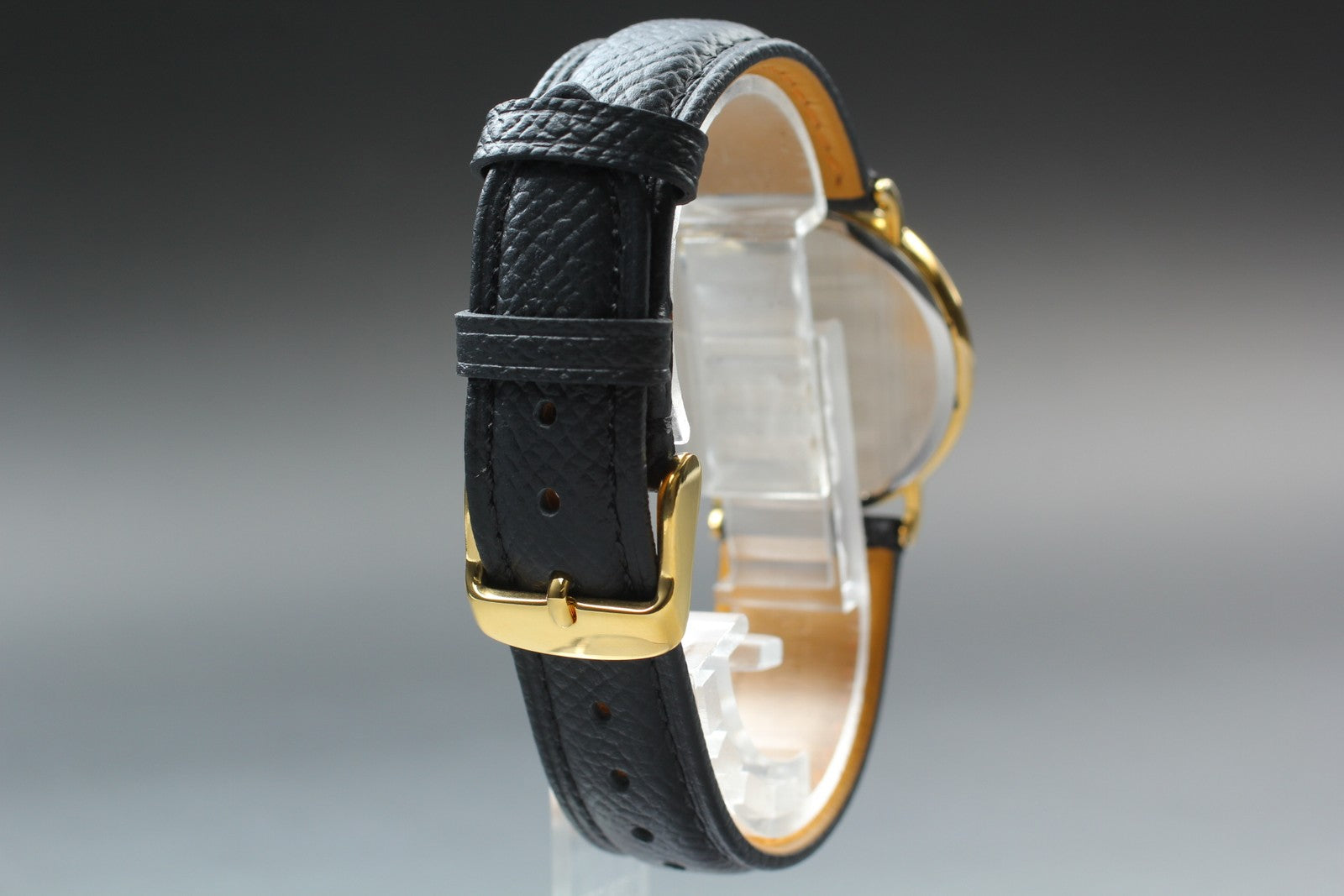 Vintage OMEGA De Ville 196.0312.1 Cal.1430 Gold Black 32mm Quartz Men's Watch