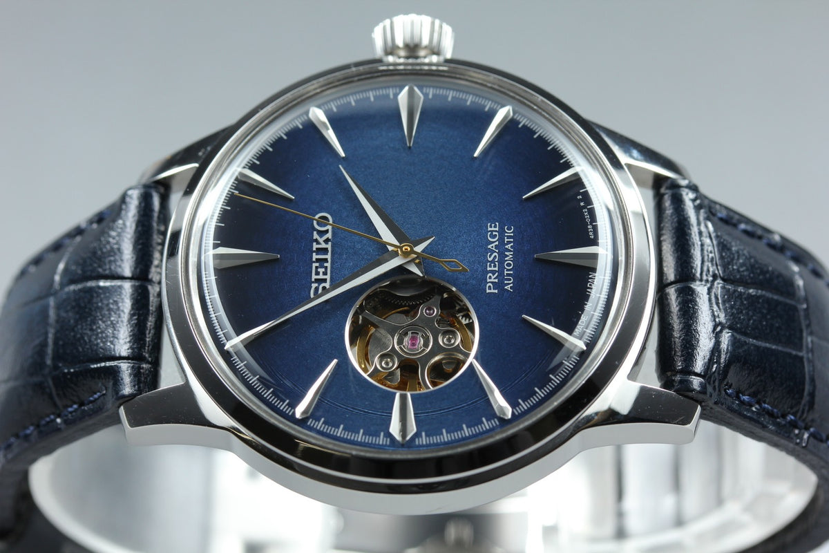 SEIKO Presage 4R38-01N0 SARY155 Automatic Blue Open heart Men's Watch 40mm JP