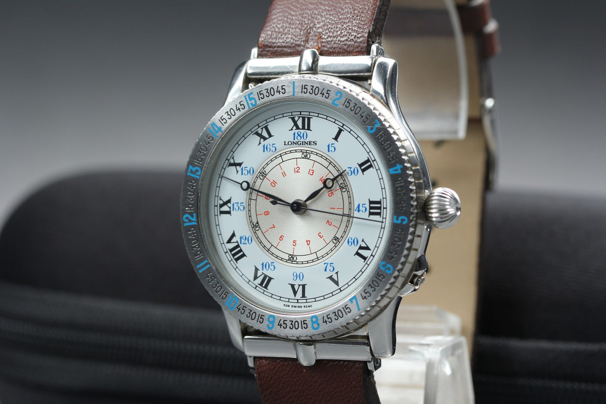 LONGINES Lindbergh Hour Angle L628.5240 Automatic White Men's Watch 37mm JAPAN