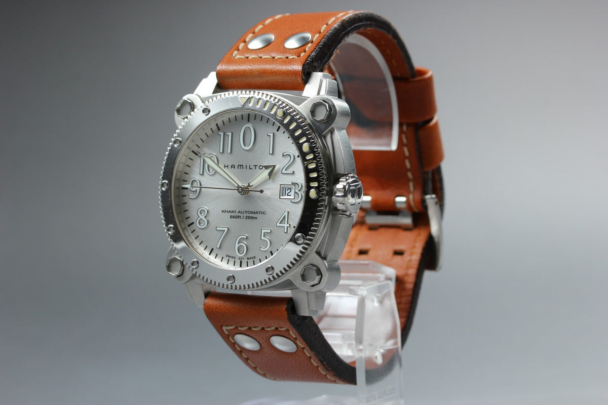 Hamilton Khaki Below Zero H785550 44mm Silver Brown Automatic Men's Watch