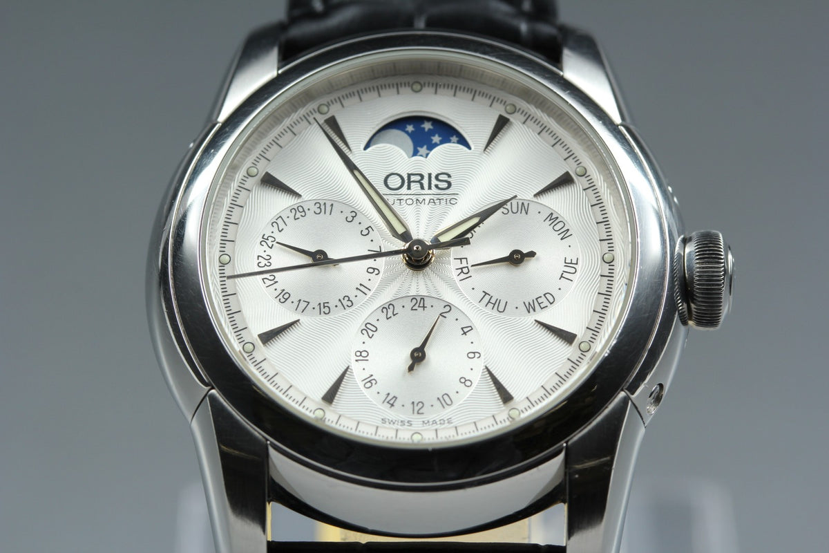ORIS Artelier Complication 7554 Moon Phase Silver Black 38mm Quartz Men’s Watch