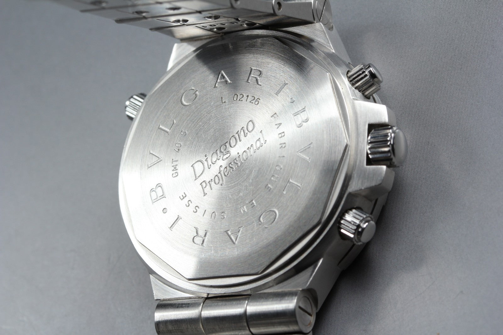 BVLGARI Diagono Professional GMT40S Automatic Black Men's Watch 40mm JAPAN Box