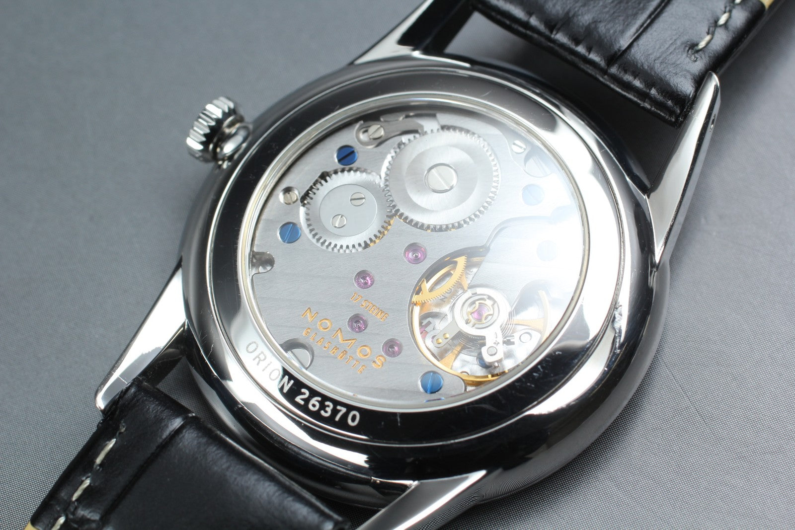 NOMOS Glashutte Orion 306 White Black Manual Winding Small Second Mens Watch Box